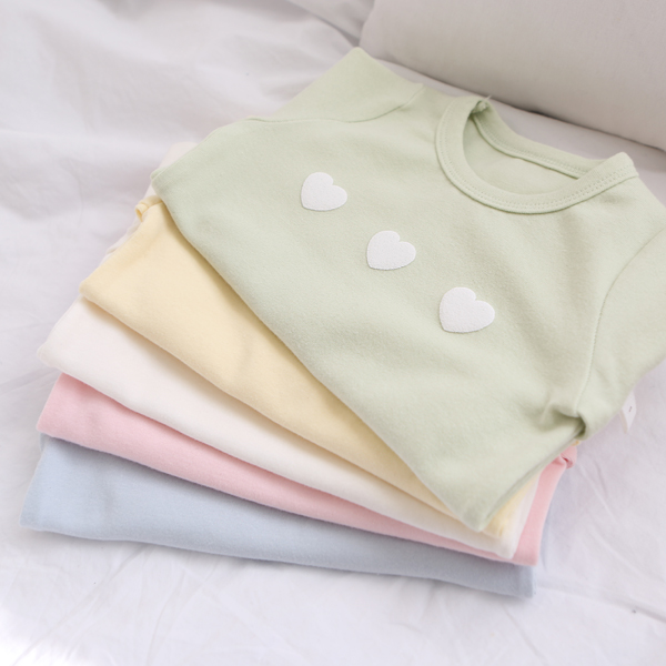 딸바보 아들바보 하트 티셔츠 (그린,옐로우,화이트,핑크,블루)